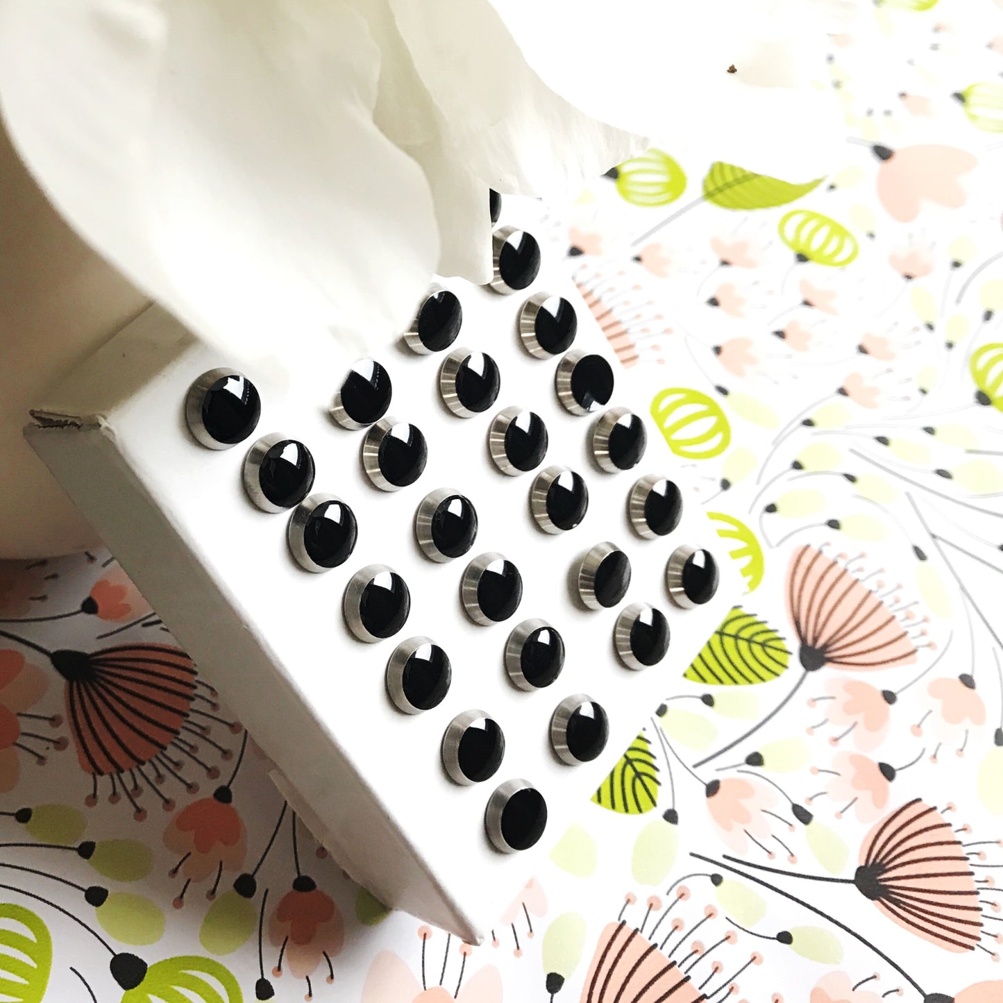 Men Black Titanium Earrings