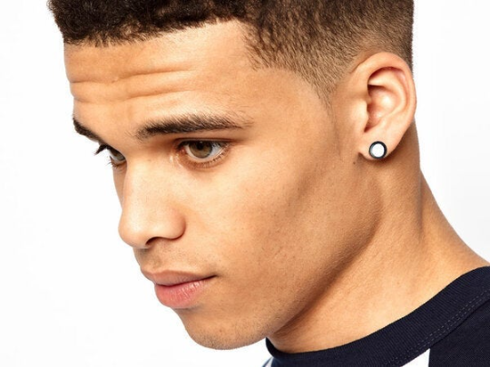 Black Carbon Men Earrings