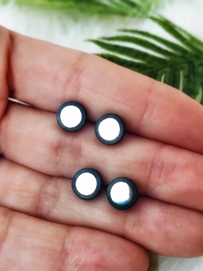 Black Carbon Men Earrings