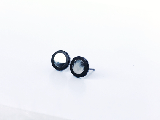 Black Carbon Men Earrings