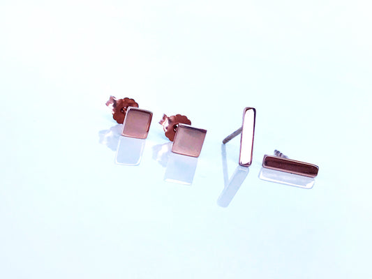 Rose gold earrings