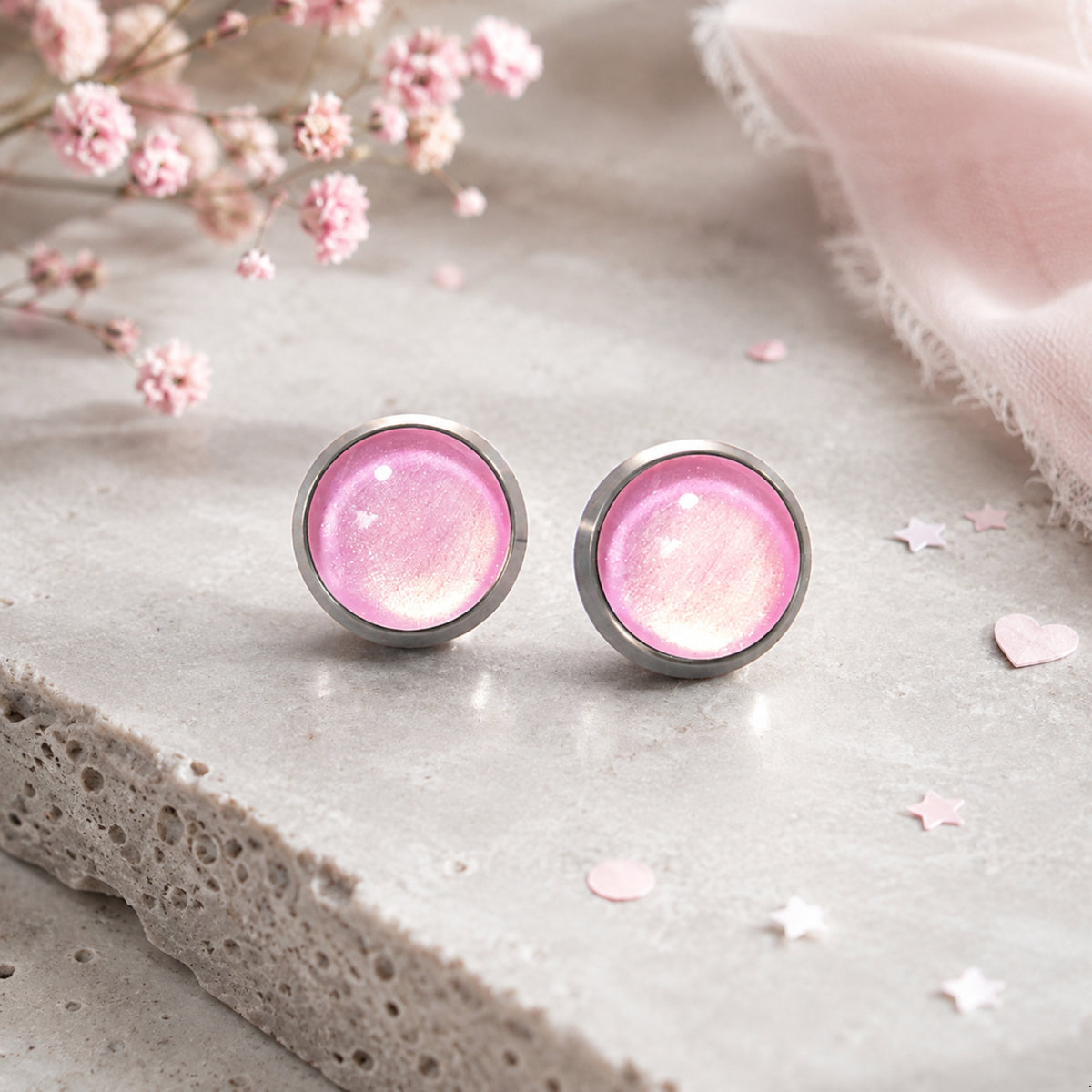 Pink Pearl Earrings