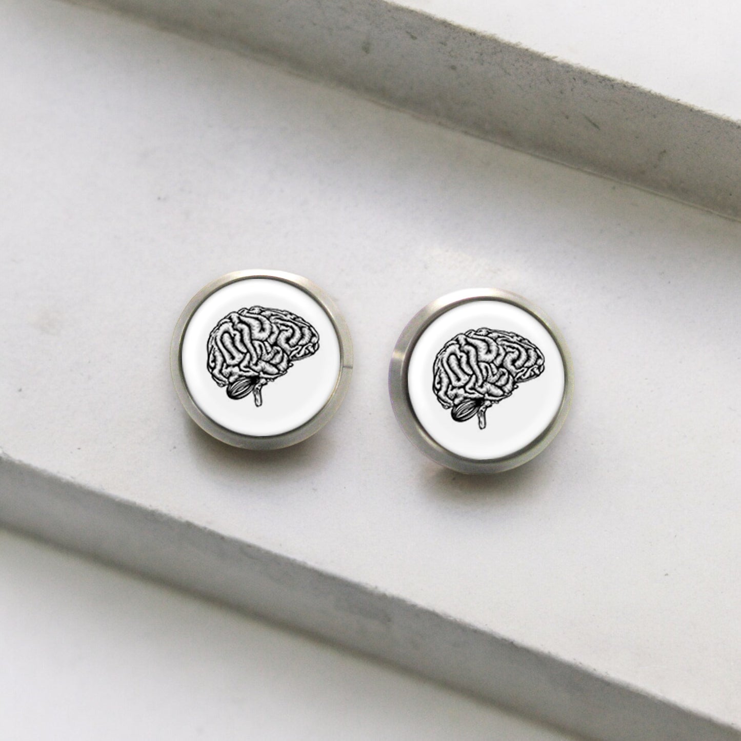 Vintage Brain Earrings