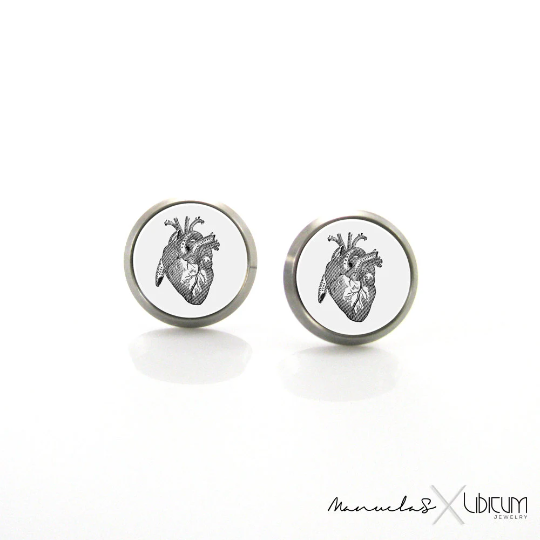 vintage real anatomic  Valentines day  titanium_earrings  titanium studs  titanium jewelry  titanium earrings  tiny stud earrings  Tiny gift  Small Earrings  sensitive jewelry  pure titanium  Nurse mindful art  Nurse jewelry  Nurse gift  Medical Student Gift  medical jewelry  Medical art