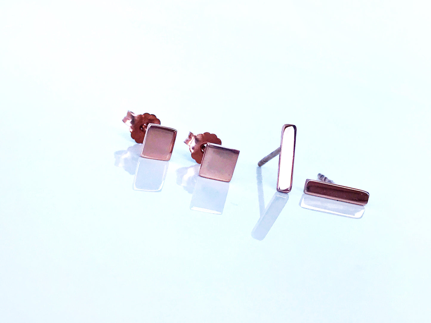 Rose gold earrings