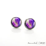 Purple Butterfly Titanium Earrings