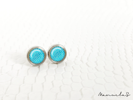 Mini Earrings Turquoise Dots